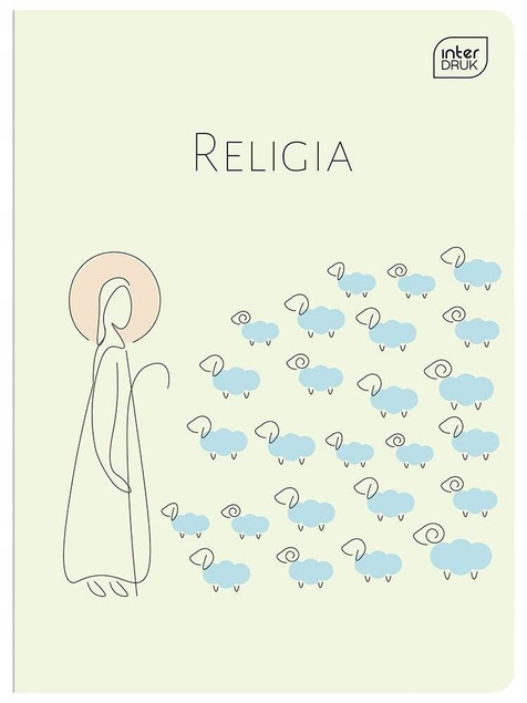 Zeszyt A5 32k kratka UV religia z poddrukiem p10 INTERDRUK