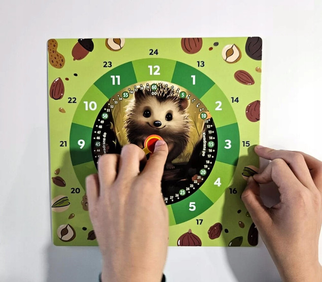 Zegar Zabawka Edukacyjna Tekturowa JEŻYK Jeż 5+ Alexander 2794