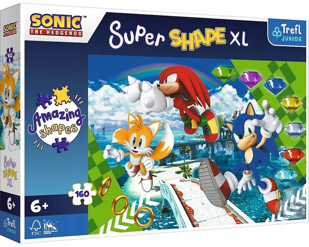 PUZZLE 160 SUPER SHAPE XL WESOŁY SONIC SAGA SONIC