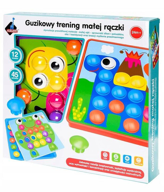 Mozaika - Guzikowy trening małej rączki 45 elementów