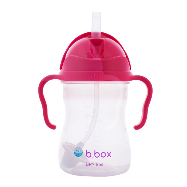 Bidon ze słomką 240 ml niekapek malinowy B.BOX