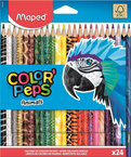 Kredki Trójkątne Color'Peps Animals 24 Kolory 2,9 mm 6+ Maped