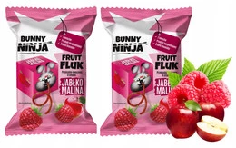 BUNNY NINJA Przekąska Owocowa JABŁKO MALINA Fruit Fluk 15g x2