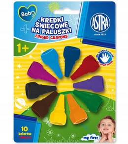 Kredki na paluszki 10 kolorów ASTRA