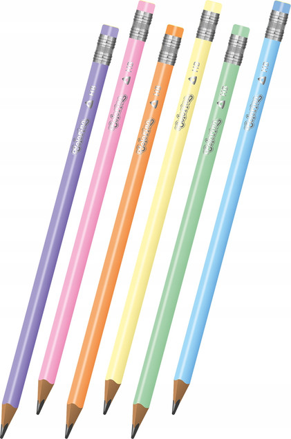 Colorino Ołówek z gumką Pastel mix kolorów