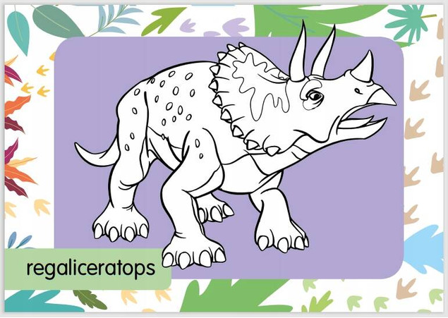 Kolorowanka z tatuażami. Dinusie