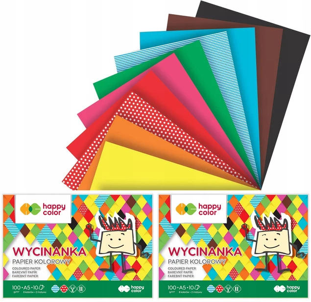 BLOK WYCINANKA HAPPY COLOR A5/10K PAPIER KOLOROWY