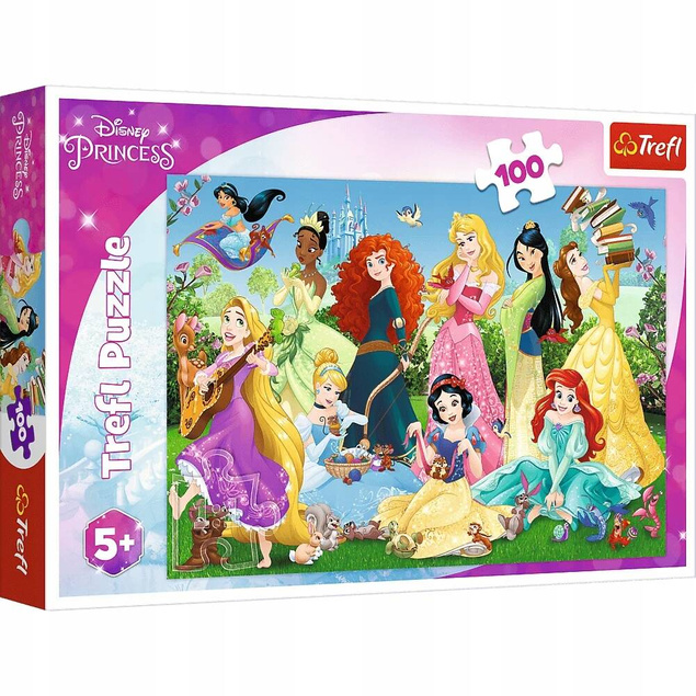 Puzzle 100 Układanka KSIĘŻNICZKI Disney Ariel Bella Śnieżka 5+ Trefl 16417