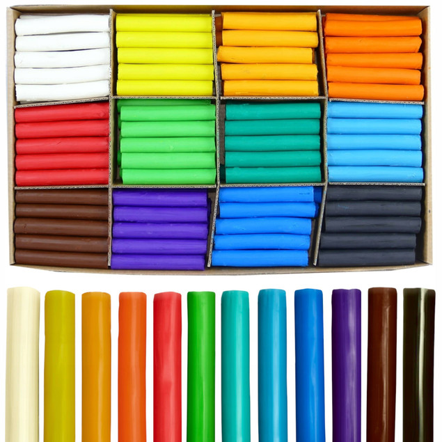 Plastelina 12 kolorów, 180 szt., zestaw przedszkolny | Mona