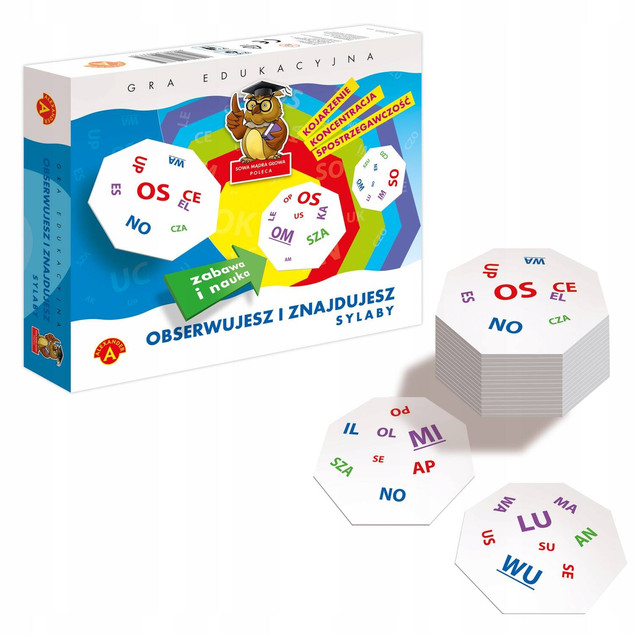 Obserwujesz i Znajdujesz Sylaby Gra Edukacyjna Czytanie 7+ Alexander 1335
