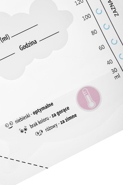 Bocioland WORECZKI NA MLEKO Ze Wskaźnikiem Temperatury 200ml 30 szt