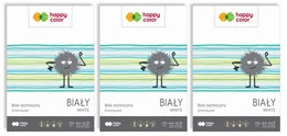 3x Blok Techniczny BIAŁY A4 10 Kartek 170g Happy Color