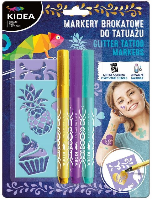 Markery do tatuażu z szablonami KIDEA