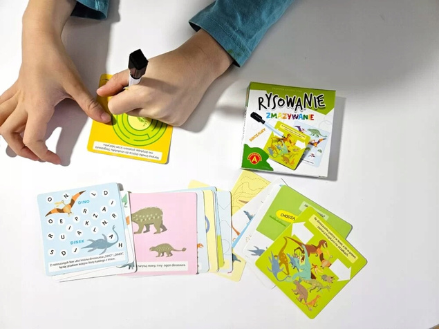 Rysowanie Zmazywanie Dinozaury Gra Edukacyjna Matematyka 6+ Alexander 2687