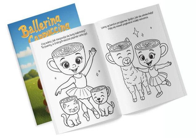 Kolorowanka z Naklejkami BALLERINA CAPPUCCINA i Zwierzaki Martel