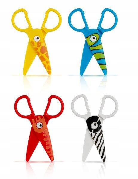 Colorino Nożyczki dziecięce plastikowe 12,5 cm zwierzaki