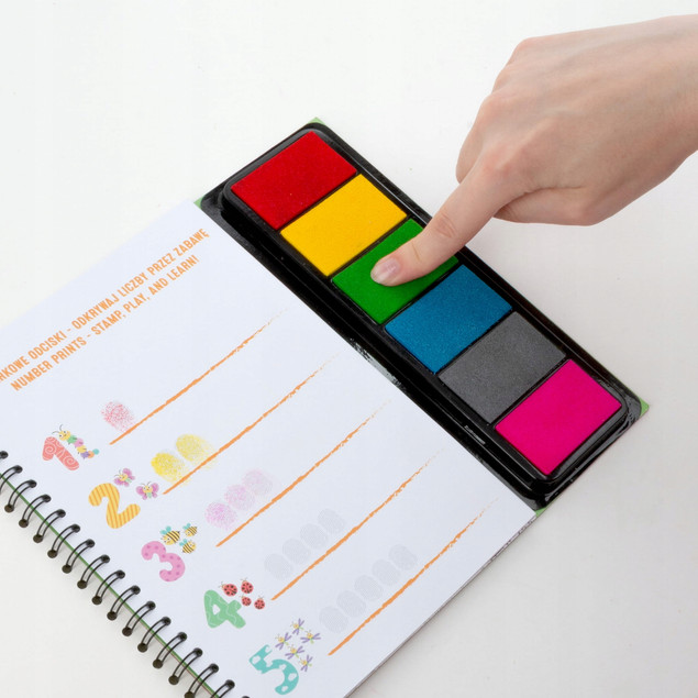 Kolorowe Odciski ZOO Zwierzęta Książeczka Do Malowania Paluszkami Kidea