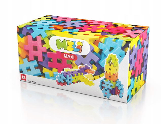 Meli Maxi - klocki konstrukcyjne - 50 elementów (2+)