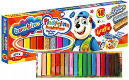 Plastelina 18kol Bambino kwadratowa p5 MAJEWSKI/cena za 1szt.