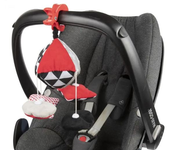 Canpol babies kontrastowa karuzelka podróżna do wózka/fotelika SENSORY TOYS