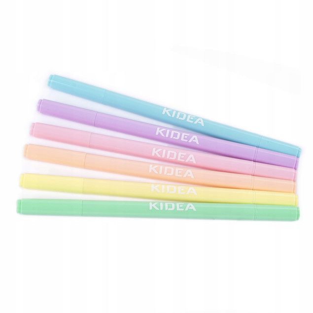 Flamastry dwustronne brush pastelowe 12 kolorów