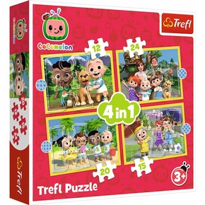 Puzzle 4w1 Układanka COCOMELON Poznaj Bohaterów 4+ Trefl 34647