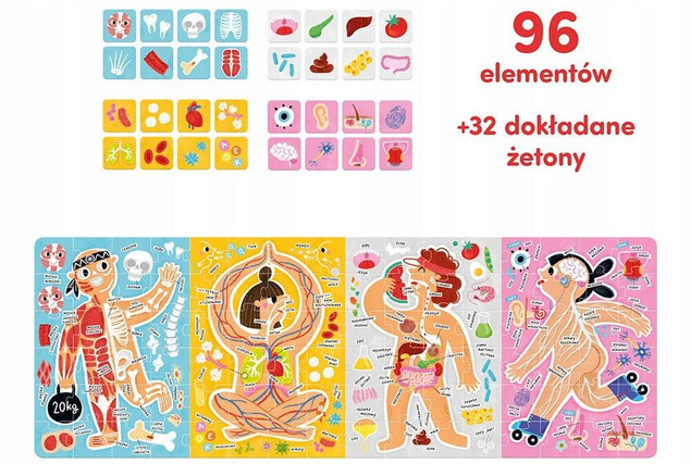 Puzzle Tak Działa Moje Ciało Układanka 96el. 5+ CzuCzu