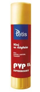 Klej w sztyfcie 15g PVP  p20. TETIS,cena za 1szt