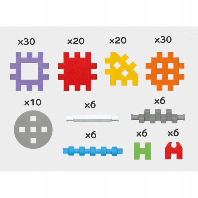 Klocki Konstrukcyjne Mini Waffle Konstruktor 140 Elementów 3+ Marioinex