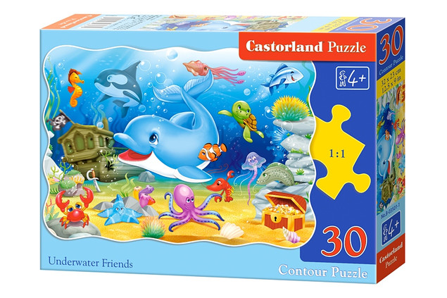 PUZZLE ZWIERZĘTA MORZA OCEANU 4+ 30 EL CASTOR