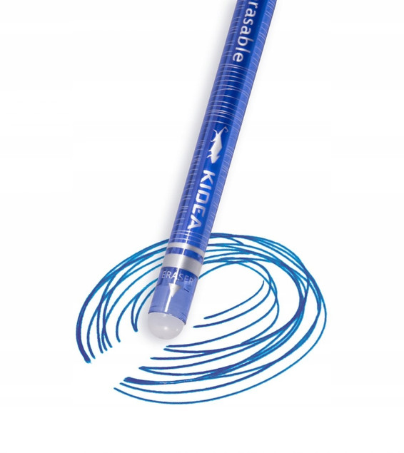 12x DŁUGOPIS WYMAZYWALNY NIEBIESKI 0,7 mm KIDEA