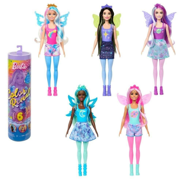 Barbie Color Reveal seria Galaktyczna Tęcza HJX61