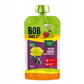 BOB SNAIL Smoothie JABŁKO CZARNA PORZECZKA Bez Dodatku Cukru Mus 120g