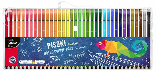 KIDEA Pisaki w etui 36 kolorów