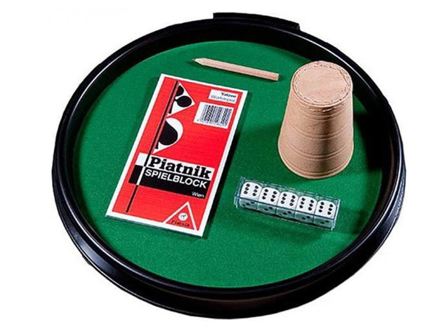 ZESTAW DO GRY W KOŚCI Z TACKĄ oczkowe PIATNIK