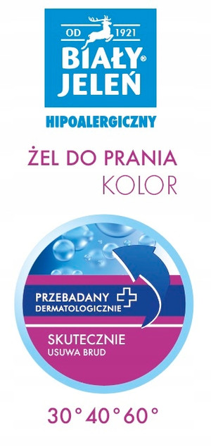 3x Żel Do Prania KOLOR 1,5l BIAŁY JELEŃ Hipoalergiczny Płyn Do Kolorów