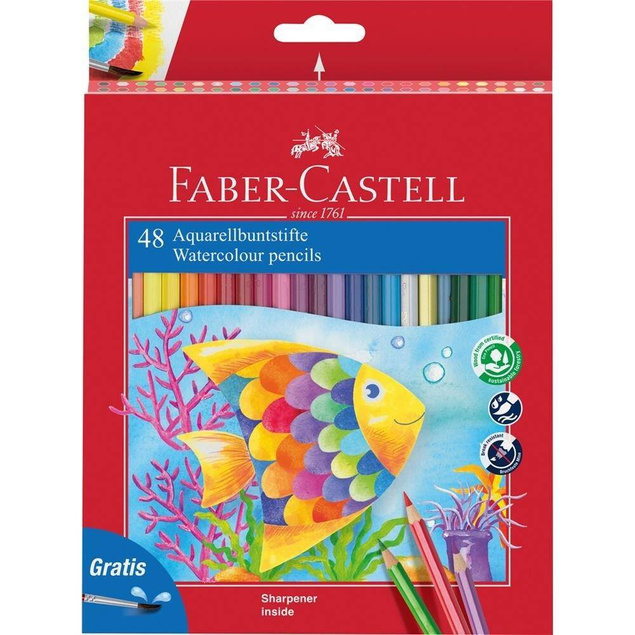 Kredki akwarelowe 48 kolorów FABER CASTELL