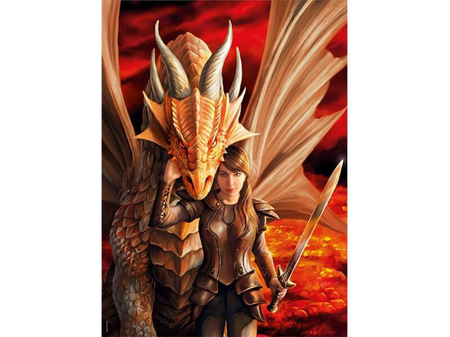 PUZZLE 1000 ANNA STOKES SMOK MIECZ RYCERZ
