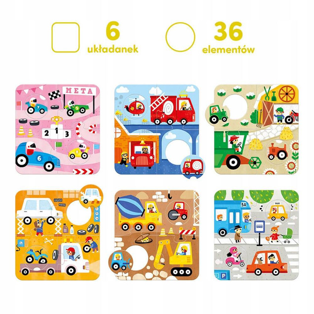 CzuCzu Układanki z dziurką Pojazdy