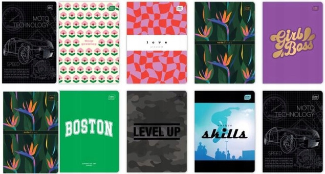 Zeszyt A5 60 Kartek Kratka MIX WZORÓW Interdruk