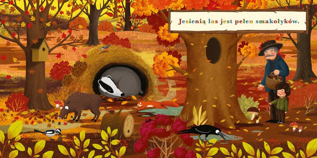 Rok w Lesie WIEWIÓRKA Emilia Dziubak Katarzyna Piętka 0+ Nasza Księgarnia