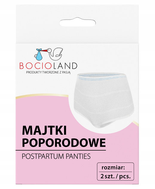 BOCIOLAND WIELORAZOWE MAJTKI POPORODOWE SIATECZKOWE XL 2szt