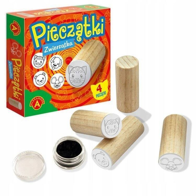 Pieczątki Dla Dzieci Zwierzątka Wersja Kieszonkowa 4SZT. 5+ Alexander 2354