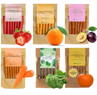 6x Witaminowe Rollsy OWOCOWE WARZYWNE 6 Smaków 300 g Naturalnie Zdrowi