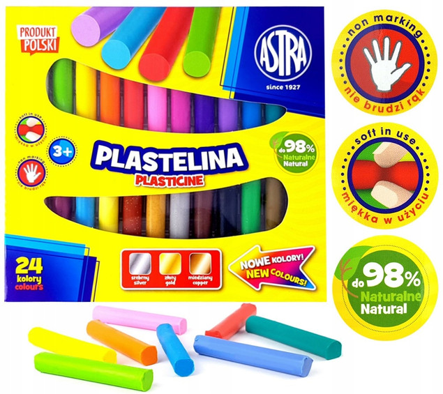 Plastelina 24kol ASTRA