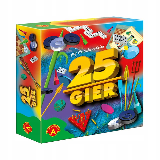 25 gier zestaw gry planszowe rodzinne Alexander PL