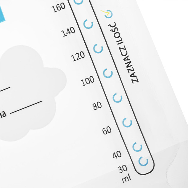 Bocioland WORECZKI NA MLEKO Ze Wskaźnikiem Temperatury 200ml 30 szt