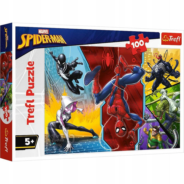 Puzzle 100 Do góry nogami Spider-man Trefl 16347