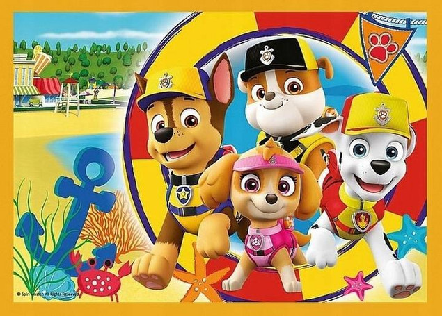 Puzzle 4w1 Zawsze na czas Psi Patrol Trefl 34395