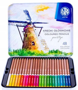 Astra Kredki ołówkowe w metalowym pudełku Prestige 48 szt.